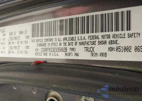 2014 Ram 1500 Tradesman from USA, damaged, VIN 1C6RR7KG3ES350628
